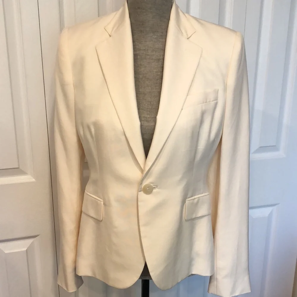 Ralph Lauren Black Label Ivory Silk Suit Jacket - Picture 2 of 12